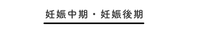 妊娠中期・妊娠後期